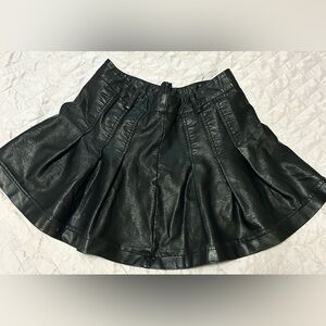 Black “leather” skater skirt